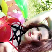 Jana with air mattress and donutheart