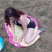 Lara deflating inflatables (video)