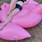 Lara deflating inflatables (video)
