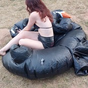Lara deflating inflatables (video)