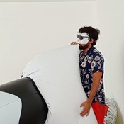 Mouth blow 3 meters black inflatable whale!!