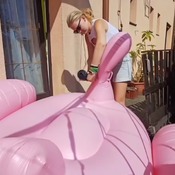 Summer inflating inflatables with models