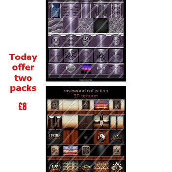 two packages for the price of one  caspian purple & rosewood only £8