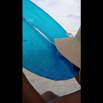 Blowing up swimming ring