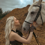 Daenerys is a Dothraki on horseback - Game of Thrones