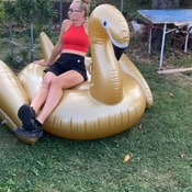 Lena and Anna and Lera photocollection with inflatables