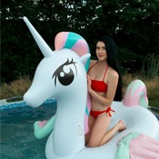 Lena and other models shooting with inflatables 2