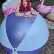 Lena deflating all inflatables