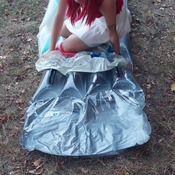 Lena deflating all inflatables