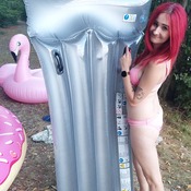 Lena deflating two air mattress video+photos