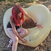 Lena inflating and deflating pool floats