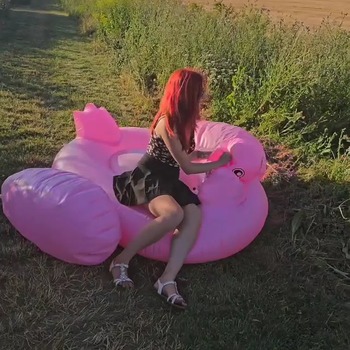 Lena inflating and deflating inflatables