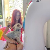 Lena shooting with inflatables 1