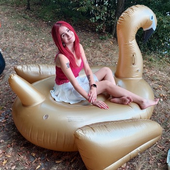 Lena with swans photocollection