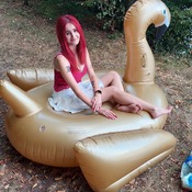 Lena with swans photocollection