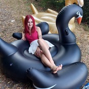 Lena with swans photocollection