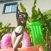 Lera shooting bikini collection with inflatables