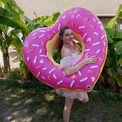 Lera shooting with donut