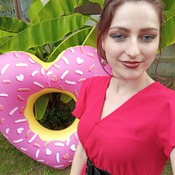 Lera shooting with donut