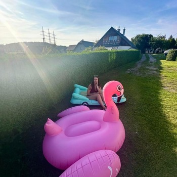 Mischel and Radana shooting in summer- video+photos