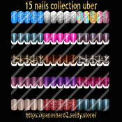 15 textures nails collection uber new pack for imvu