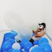 Big balloon mouth blow  2  :)