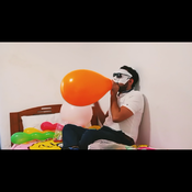 Blowing up balloons