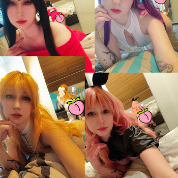 collection of 4 photos with a hidden peach)