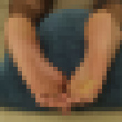 Feet back