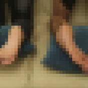 Feet back