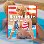 Ikumi Mito Nikumi from Food Wars swimsuit cosplay