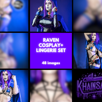 Raven Cosplay + Lewd Lingerie Set!