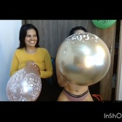 TWO GIRLS INFLATE AND RIDE NONPOP