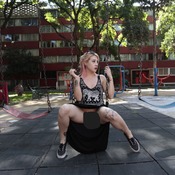 Adhara en el parque