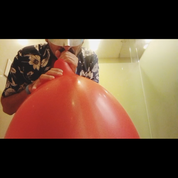 Blowing up balloons in vacation time!!!