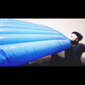 Blowing up big pool toy!!