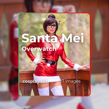 Christmas Santa Mei from Overwatch cosplay set!