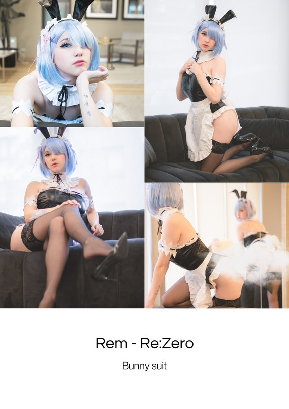 (Photoset) Rem - Re:Zero - Bunny suit