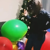 Popping lots of balloons by Alice!!