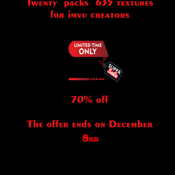 Twenty  packs  635 textures for imvu 90% off