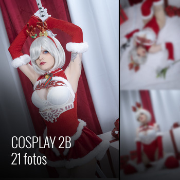 2B cosplay navideño 21 fotos