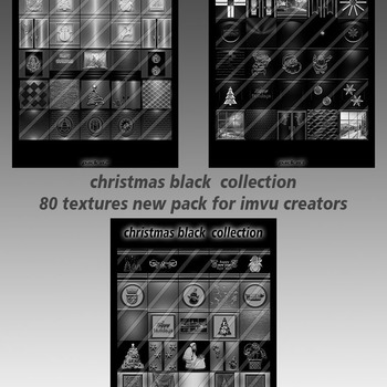 christmas black collection 80 textures  for imvu 