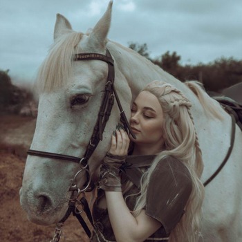 Daenerys is a Dothraki on horseback - Game of Thrones