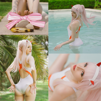 Darling in The Franxx: Zero Two in swimsuit ♥