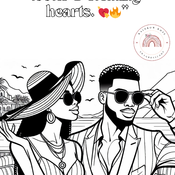 Date Night Bundle (Line Art) Coloring Pages