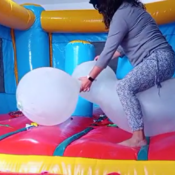 Inflatable castle and balloons pop!! By Ary !! :)