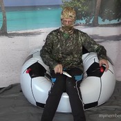 2 inflatable football chair popps
