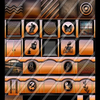 dark orange collection 30 textures  for imvu creator 