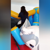 Hard jump on the inflatable by Ary!!!
