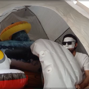 Inflatable camp